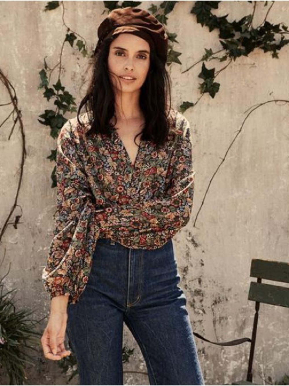 New Doen Jane Blouse in Wildberry Thicket Small